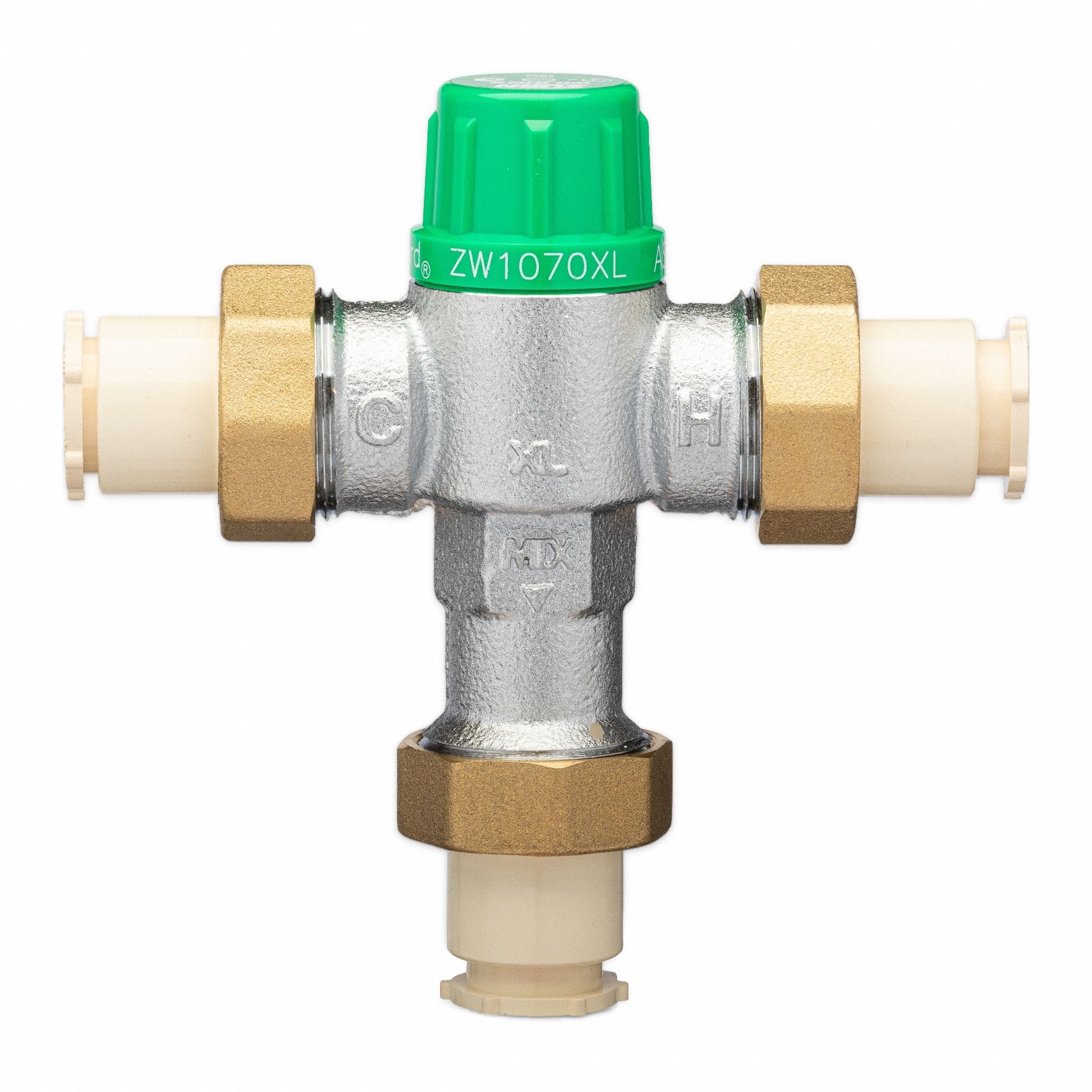 Thermostatic Mixing Valve: 1/2 in Inlet Connection Size, 1/2 in Outlet Connection Size