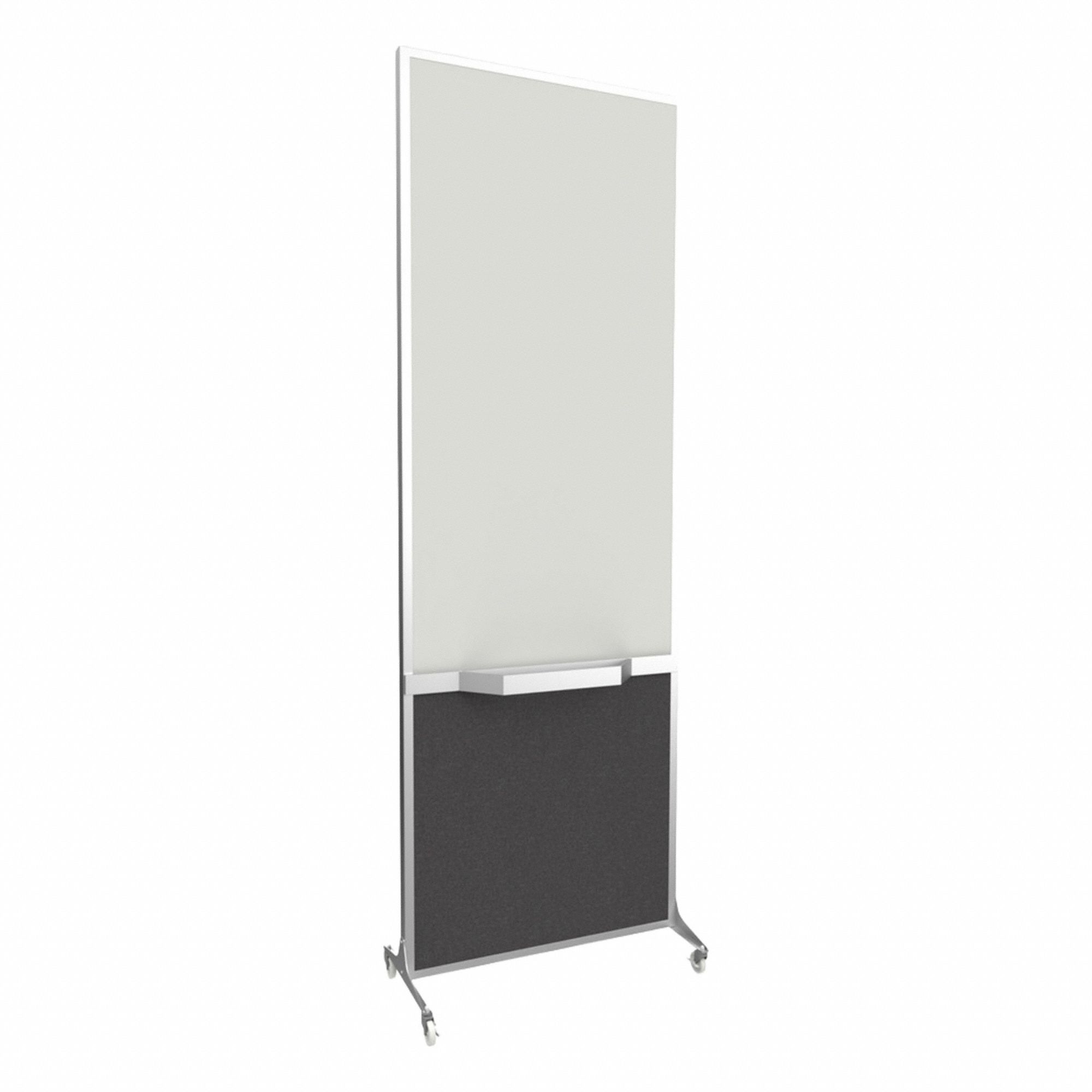 Room Divider: 1 Panels, Opaque, Charcoal Gray Panel, 76 in Overall Ht, 26 1/2 in Overall Wd