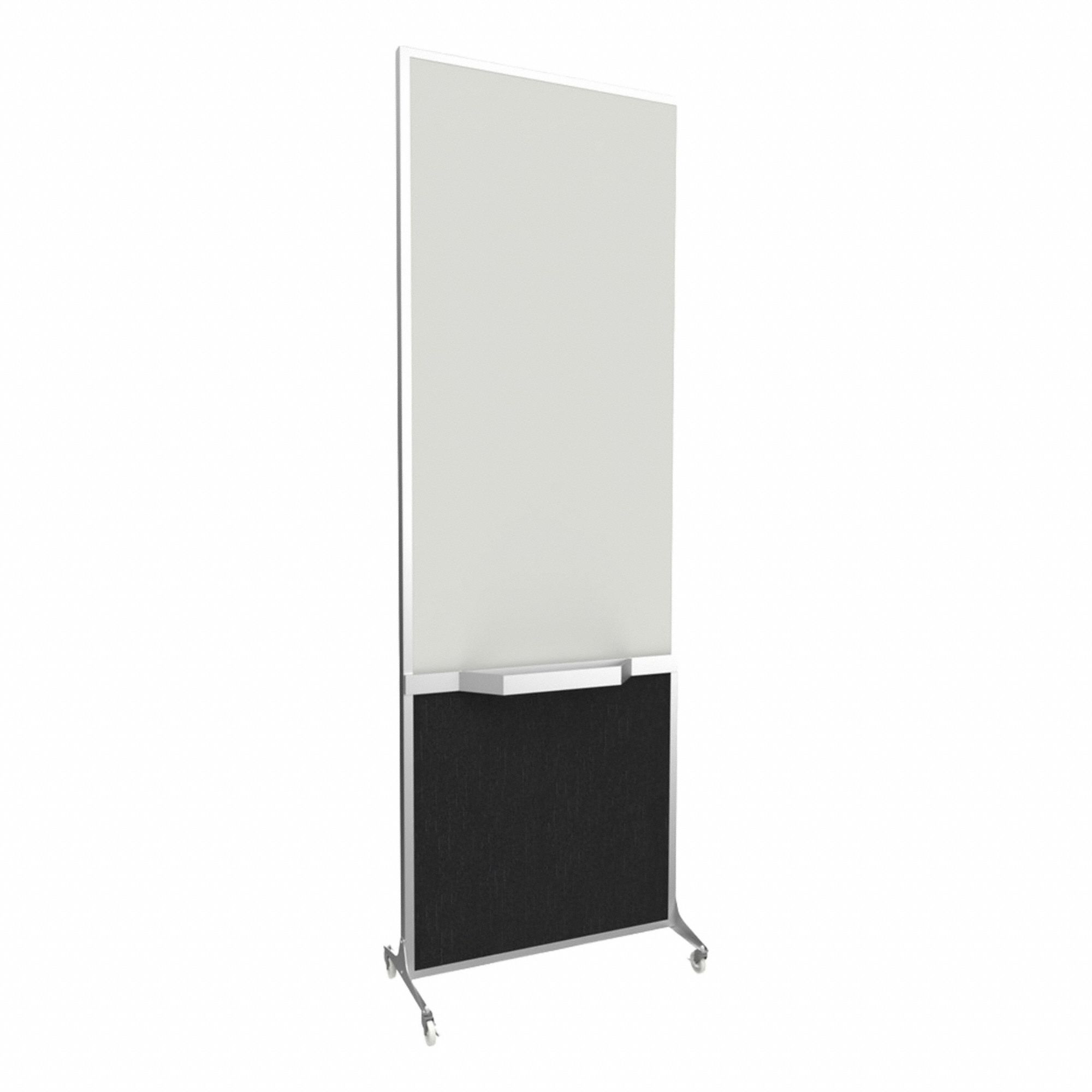 Room Divider: 1 Panels, Opaque, Black Panel, 76 in Overall Ht, 26 1/2 in Overall Wd, Fixed