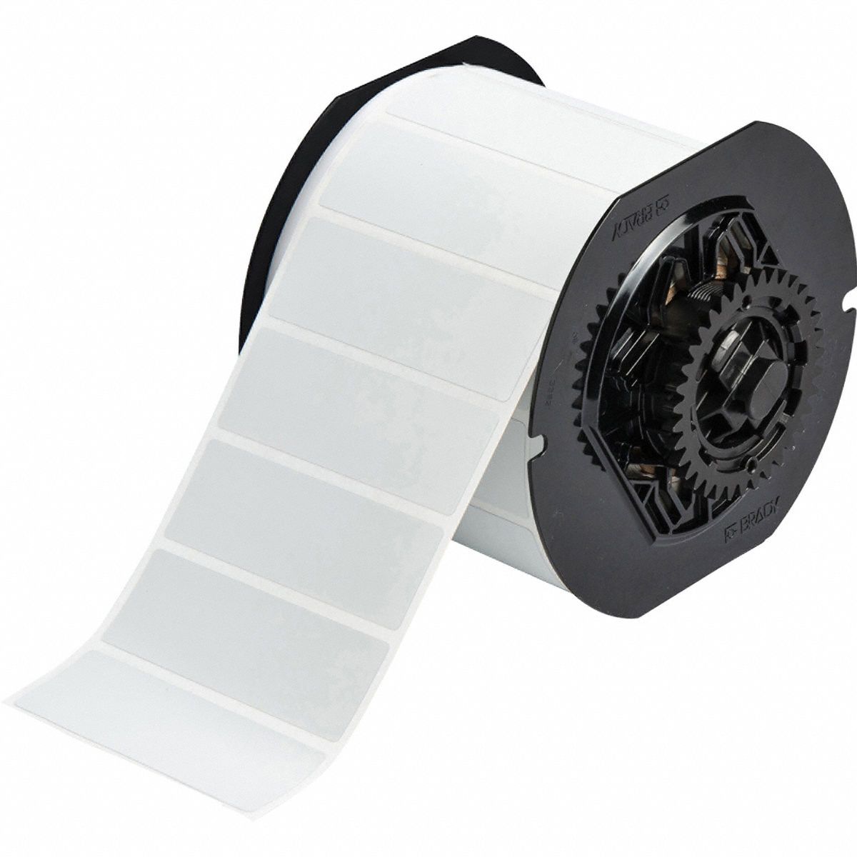 Pre-Cut Label Stock Roll: 1 in x 3 in, 1 in, Metalized Polyester, Halogen-Free/Metal Detectable