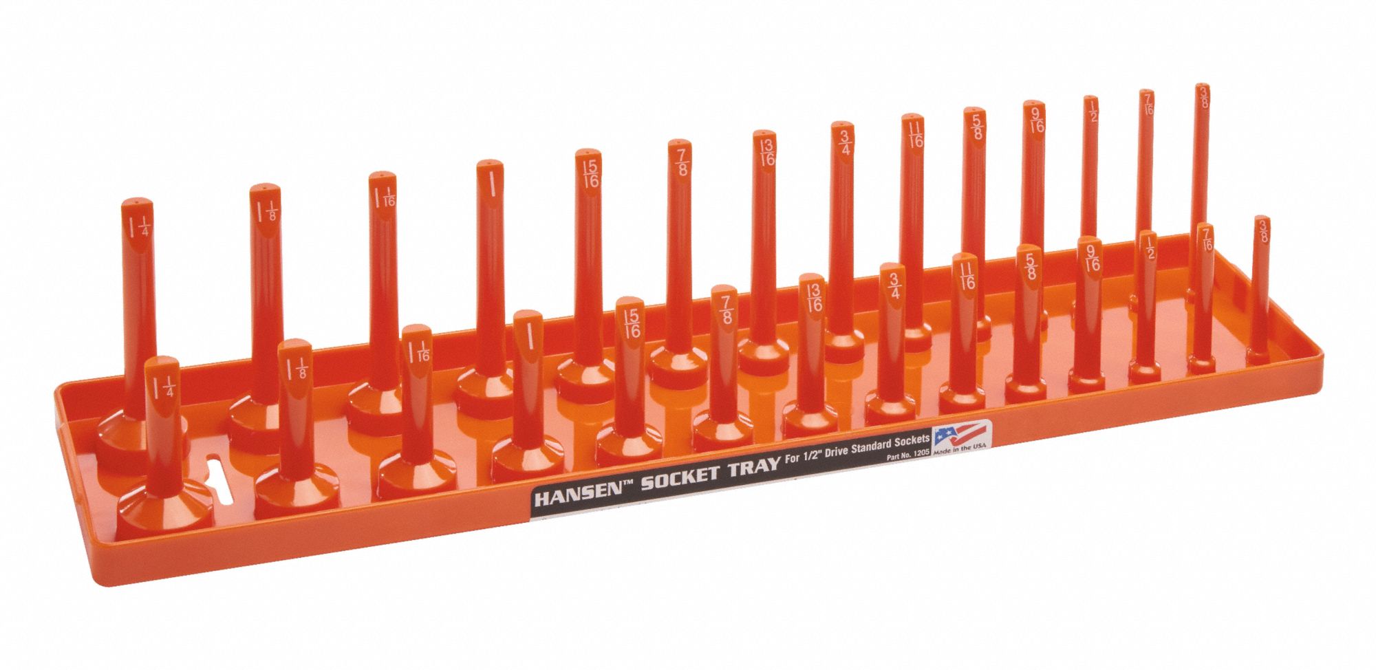 HANSEN, Orange, 8 in Overall Wd, Socket Tray Set - 423MP1|92002 - Grainger