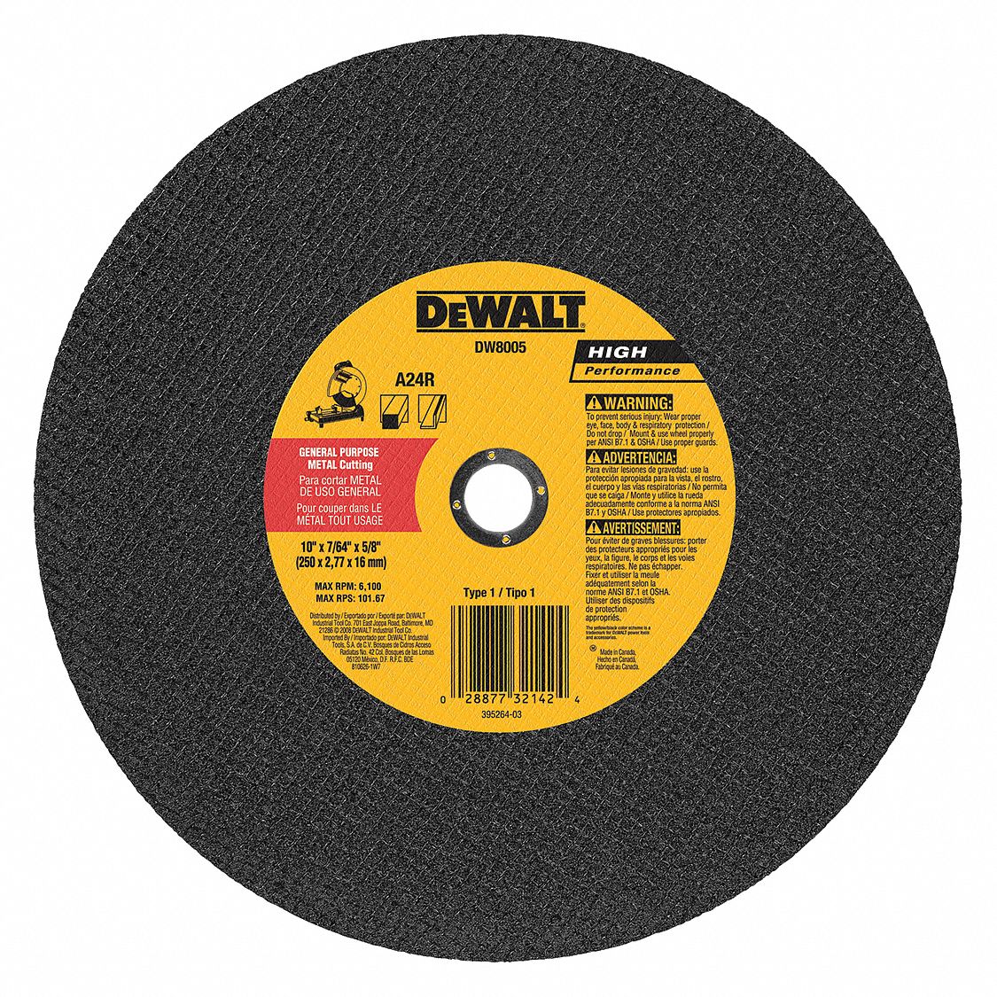 Abrasive Cut-Off Wheel 5/8 Connect. A24R