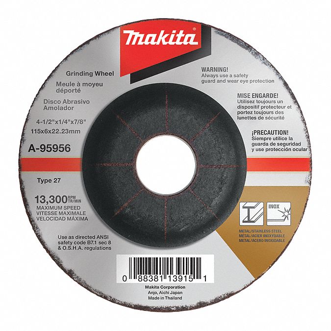 Grinding Wheel, 4-1/2"