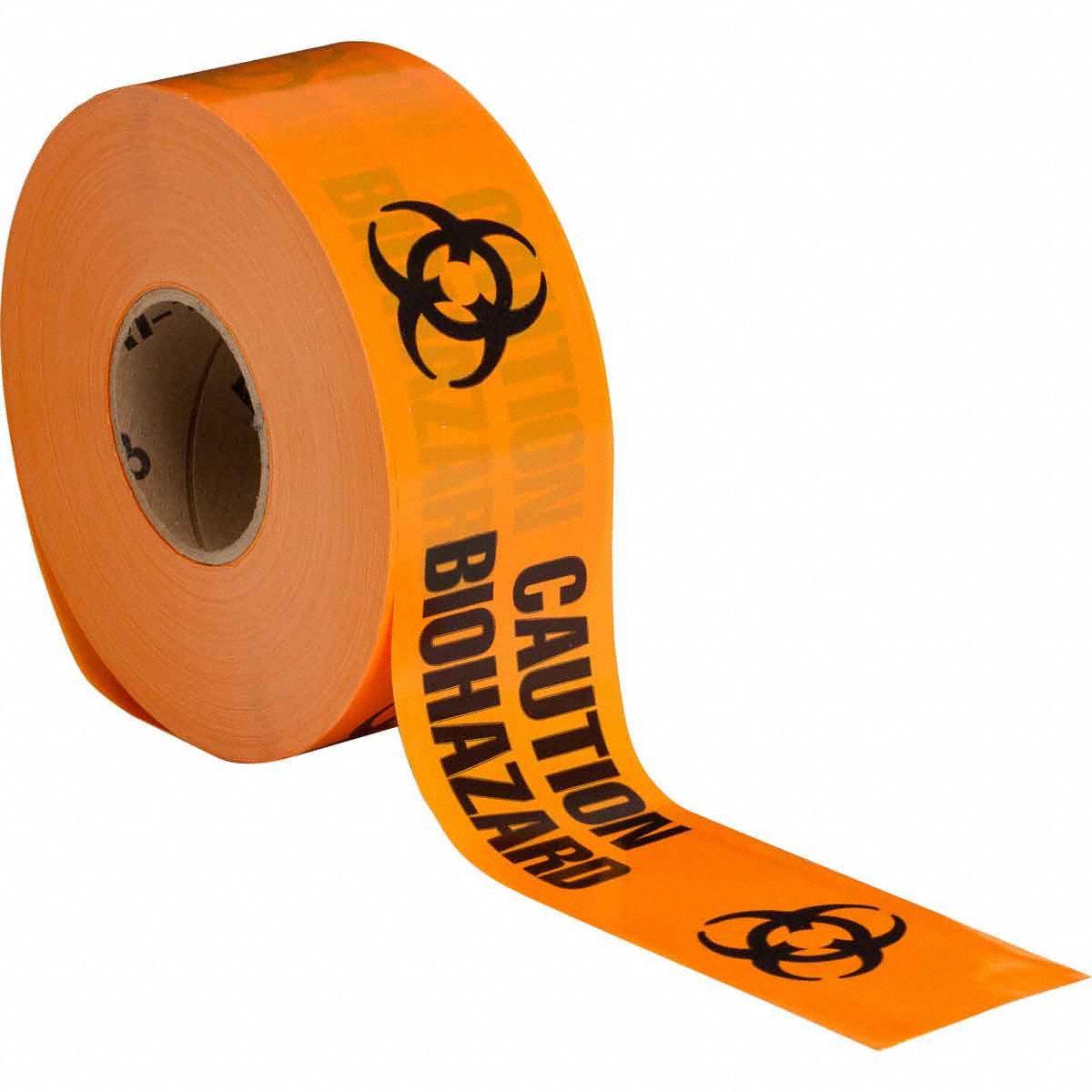 Barricade Tape, Orange/Black, 1000ft x 3In