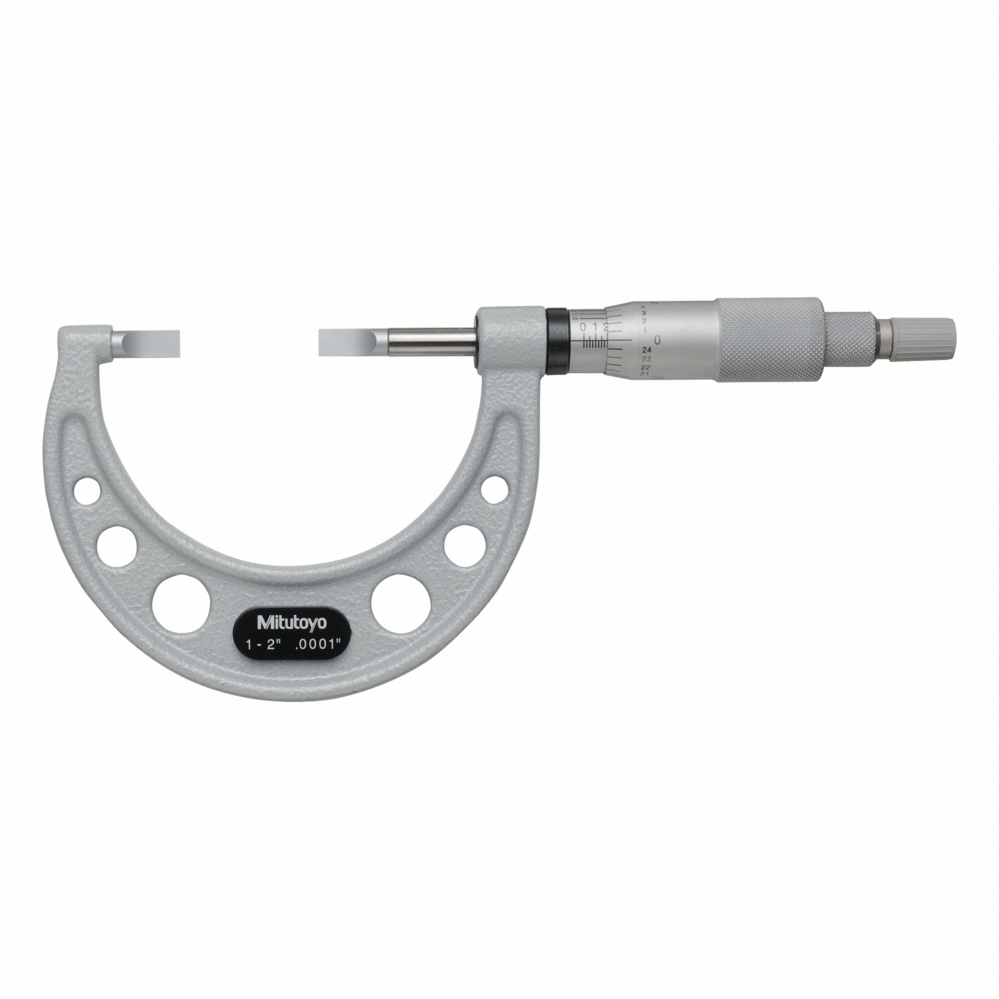 Calibrated Specialty Micrometer: 1 in to 2 in, Mechanical, +/-0.00015 in Accuracy, IP54