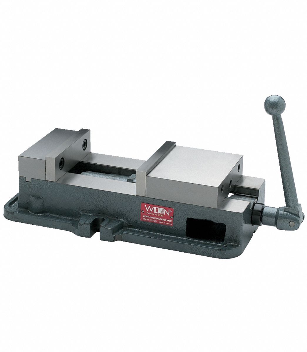 Machine Vise: 8 in Jaw Face Wd, 10 1/2 in Max Jaw Opening, 2 1/4 in Throat Dp
