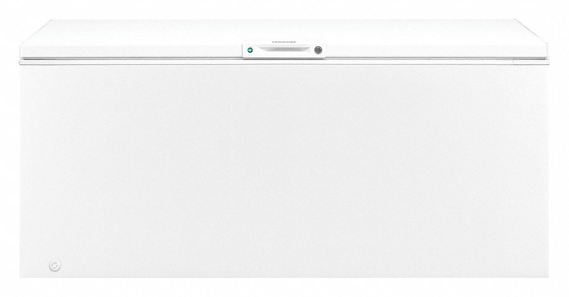 FRIGIDAIRE, White, 24.8 cu ft Freezer Capacity, Chest Freezer 123C16