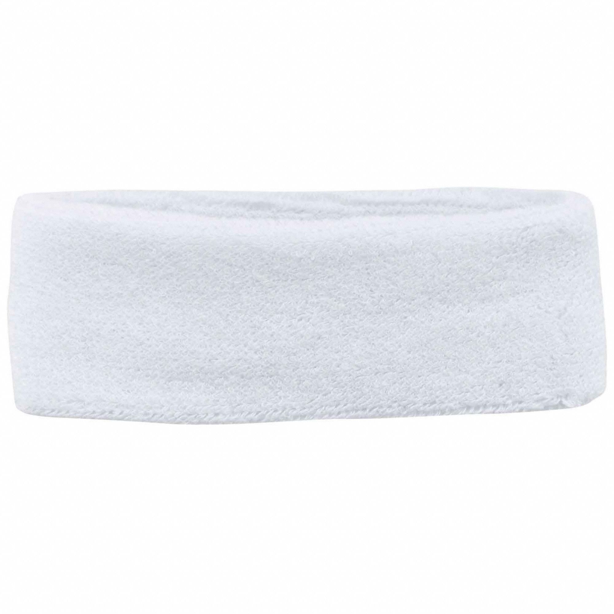 6550 HEADBAND, WHITE, UNIVERSAL SIZE, 8¾ X 3¾ IN, COTTON, EVAPORATIVE, ELASTIC