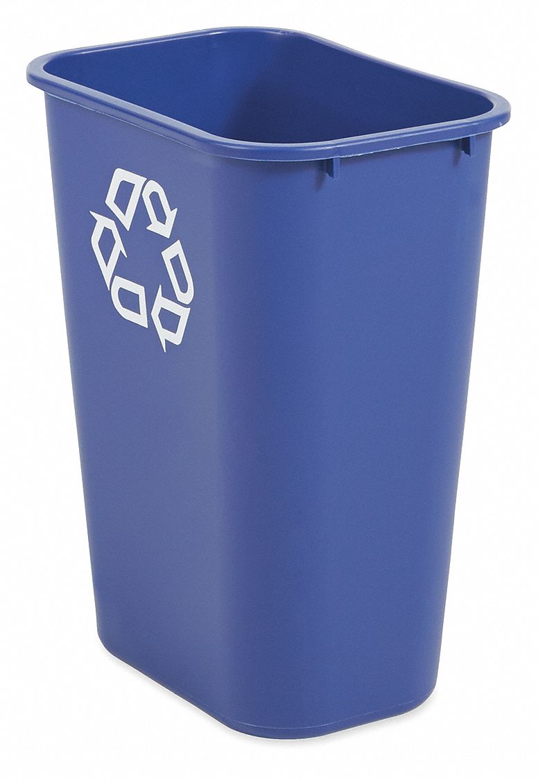 DESKSIDE RECYCLE BIN,41 QT./39L,BLUE