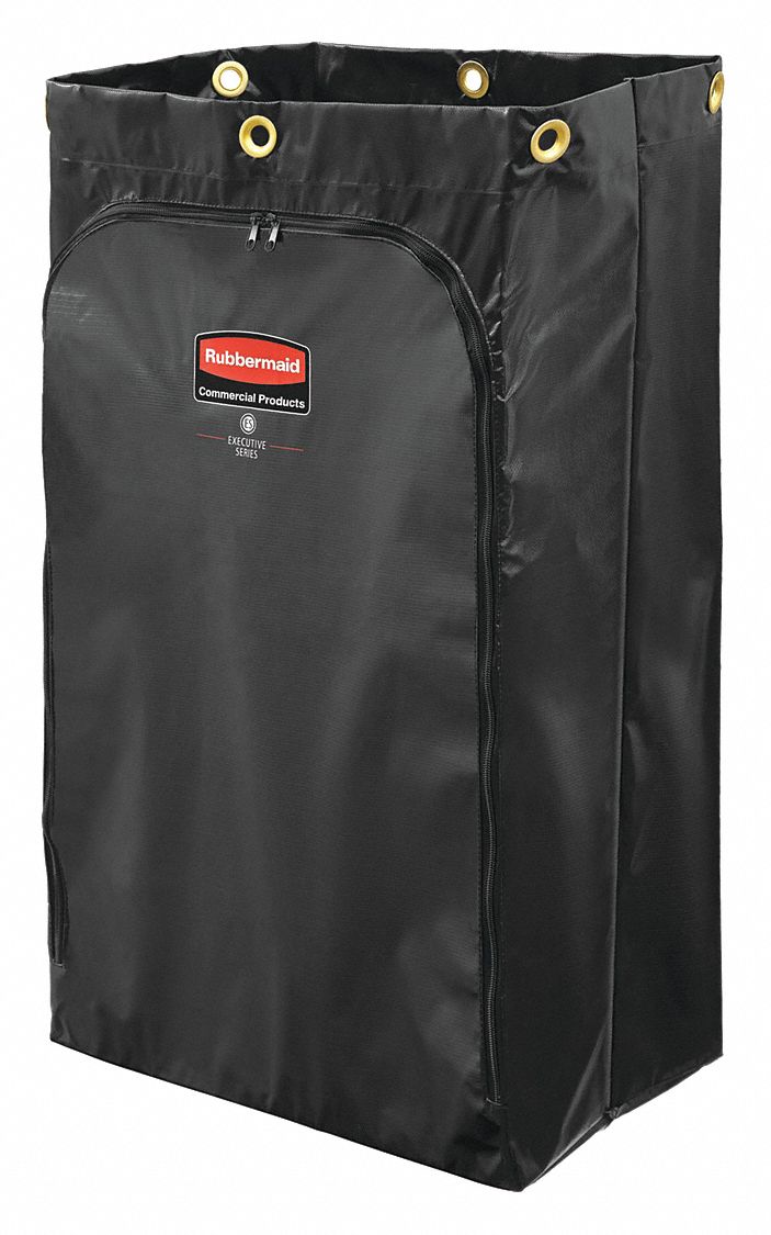 JANITORIAL CART VINYL BAG,24 GAL CAP,BLK