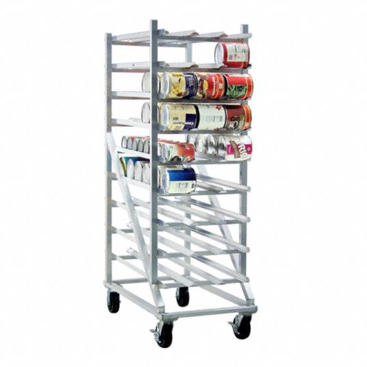 New Age Industrial 1256CK Full Height Mobile Aluminum Can Rack