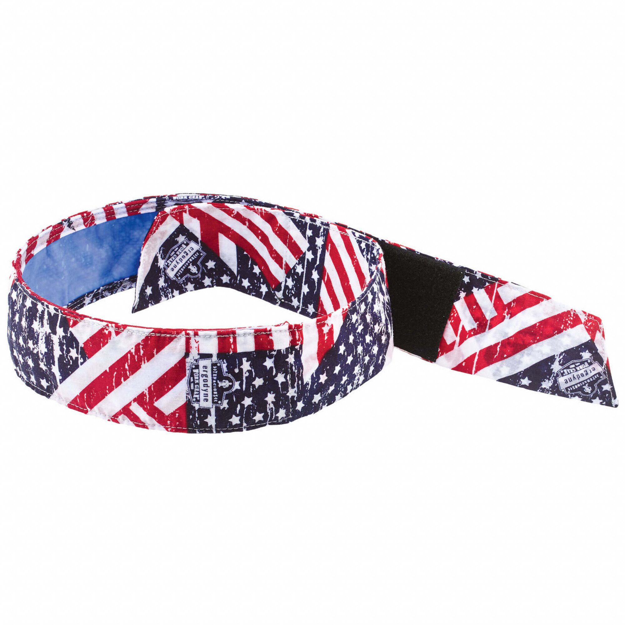 Evaporative Cooling Bandana: Red/White/Blue, Universal, Head Band, Cooling