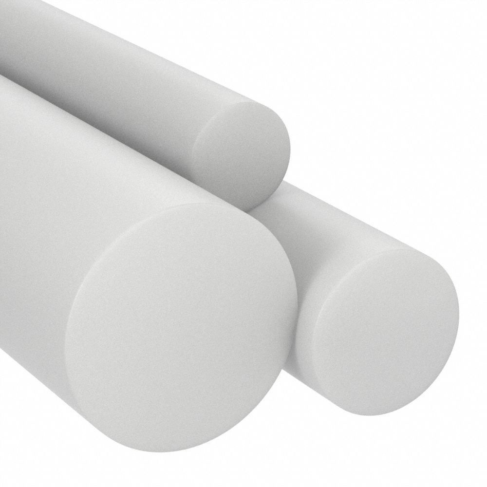 White Delrin Acetal Plastic Rod 3/4 Diameter x 12 Length 