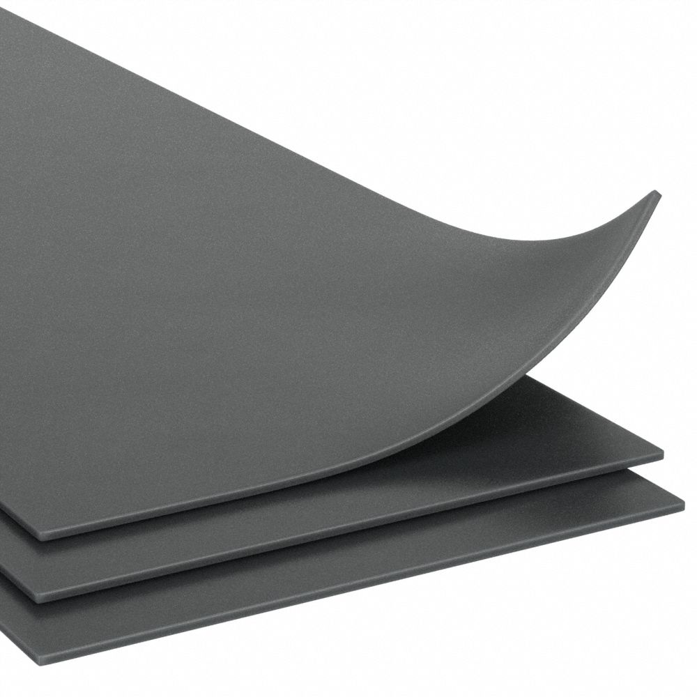 Silicone Rubber Sheet 1/4''Thk x 8'' x 12'' Rect Pad US Mil-Spec 60 Duro Gray 