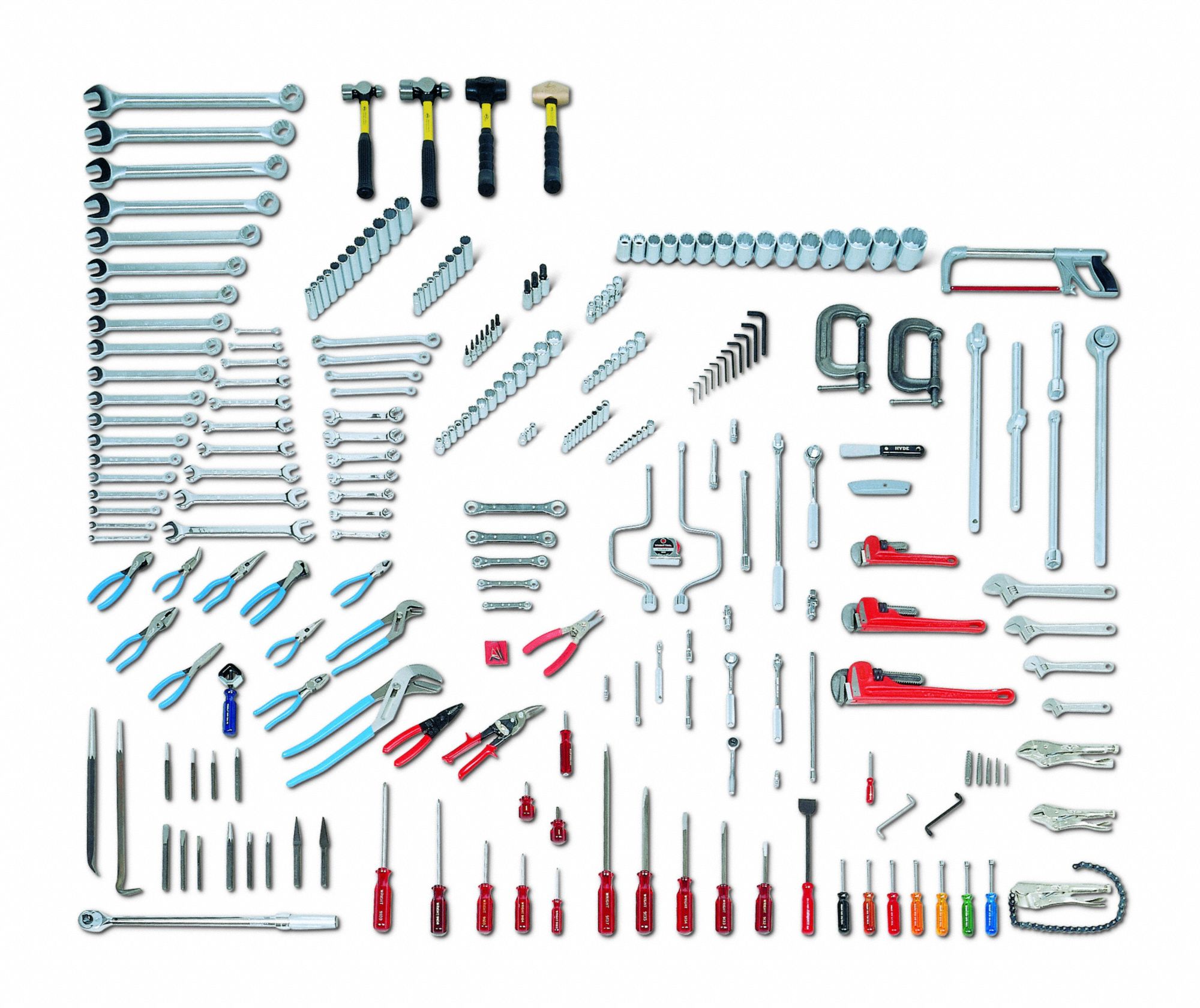WRIGHT, 255 Total Pcs, SAE, Fractional Intermediate Tool Set - 868VC7 ...