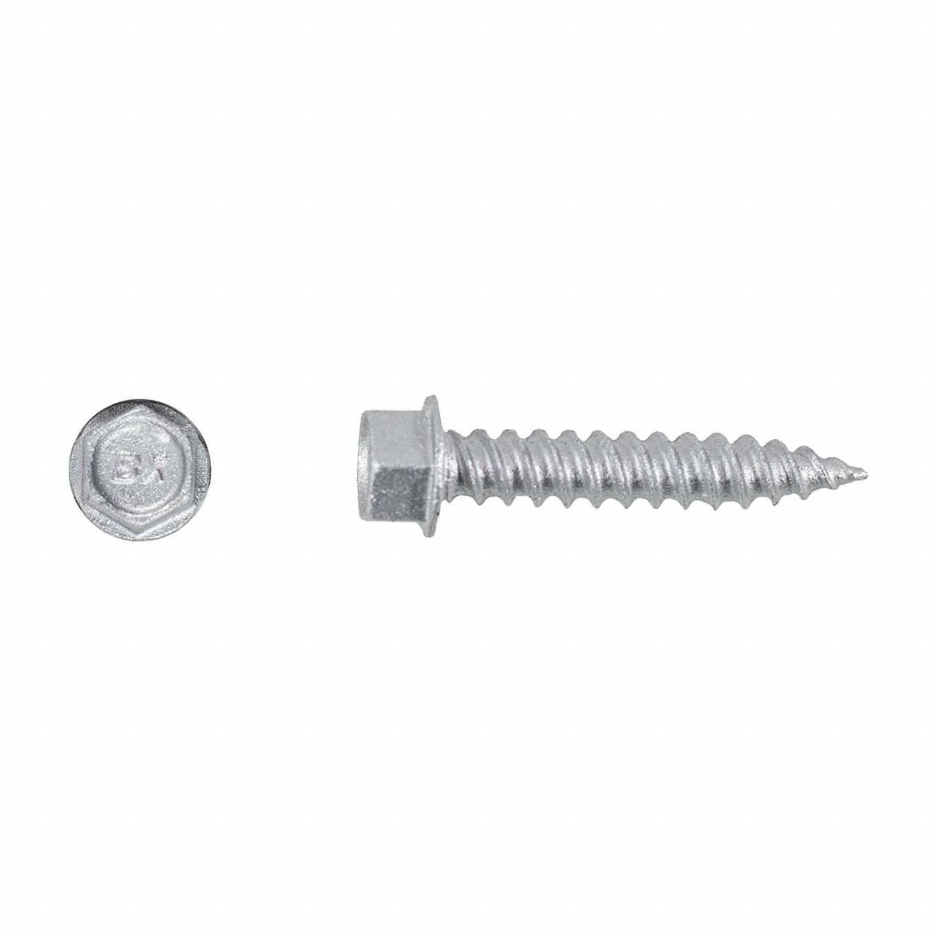 Self-Drilling Screw: #9 Size, 1 in Lg, Steel, Climaseal™, Hex Washer, External Hex, 7, 000 PK