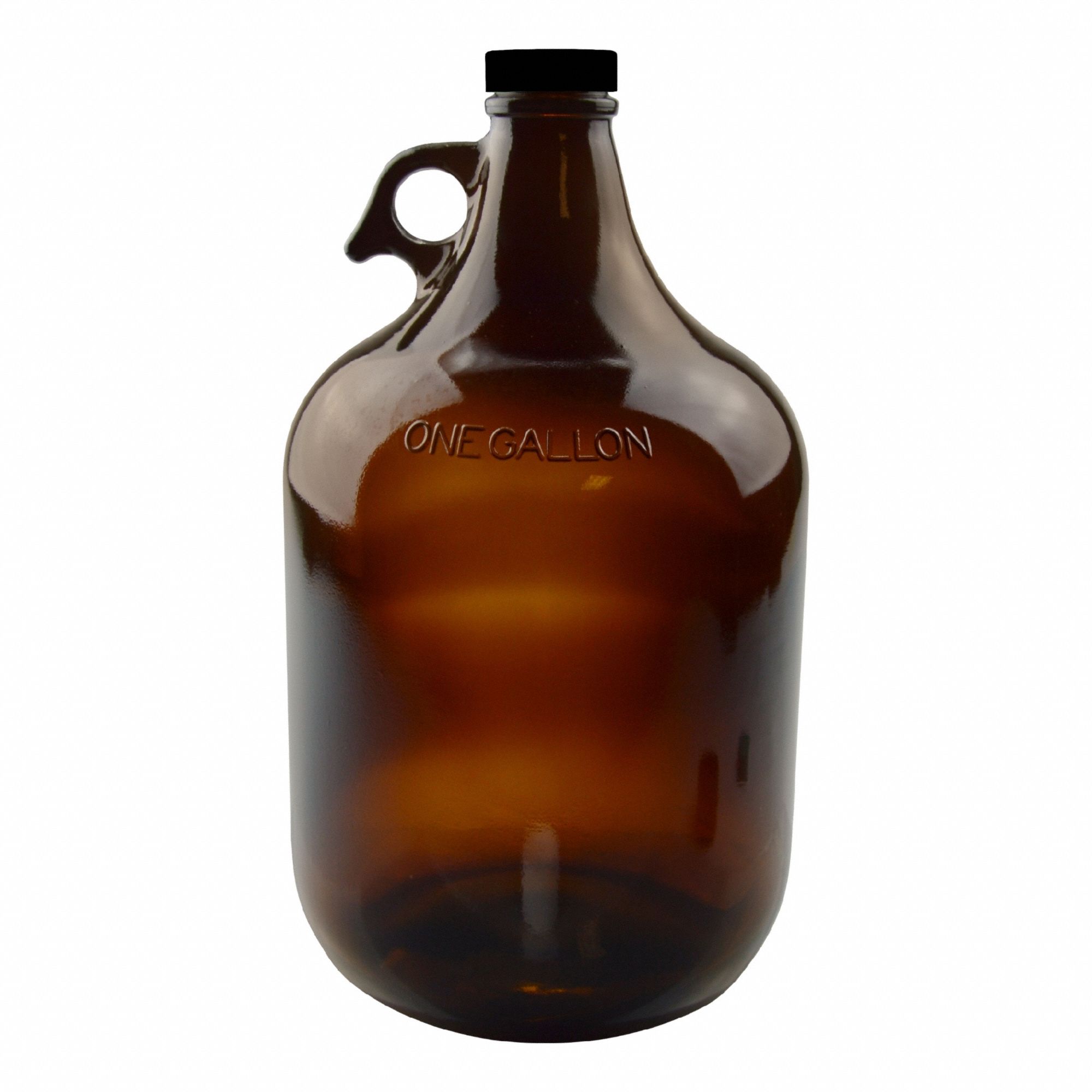 JUG, GLASS, 3.79 L CAPACITY, 1 GAL CAPACITY - ENGLISH, INCLUDES CLOSURE, 165 MM BODY DIAMETER