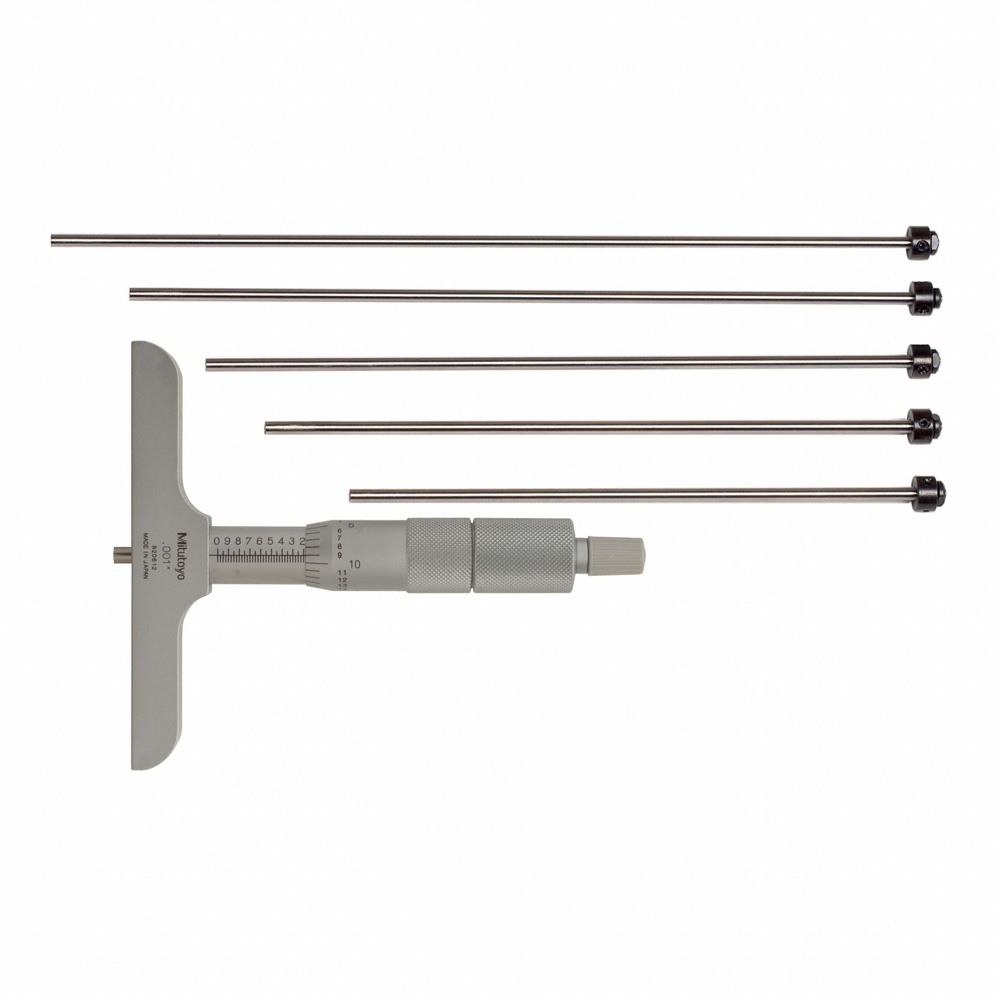 Calibrated Mechanical Depth Micrometer: 0 in to 6 in, Inch, +/- 0.00015 in Accuracy