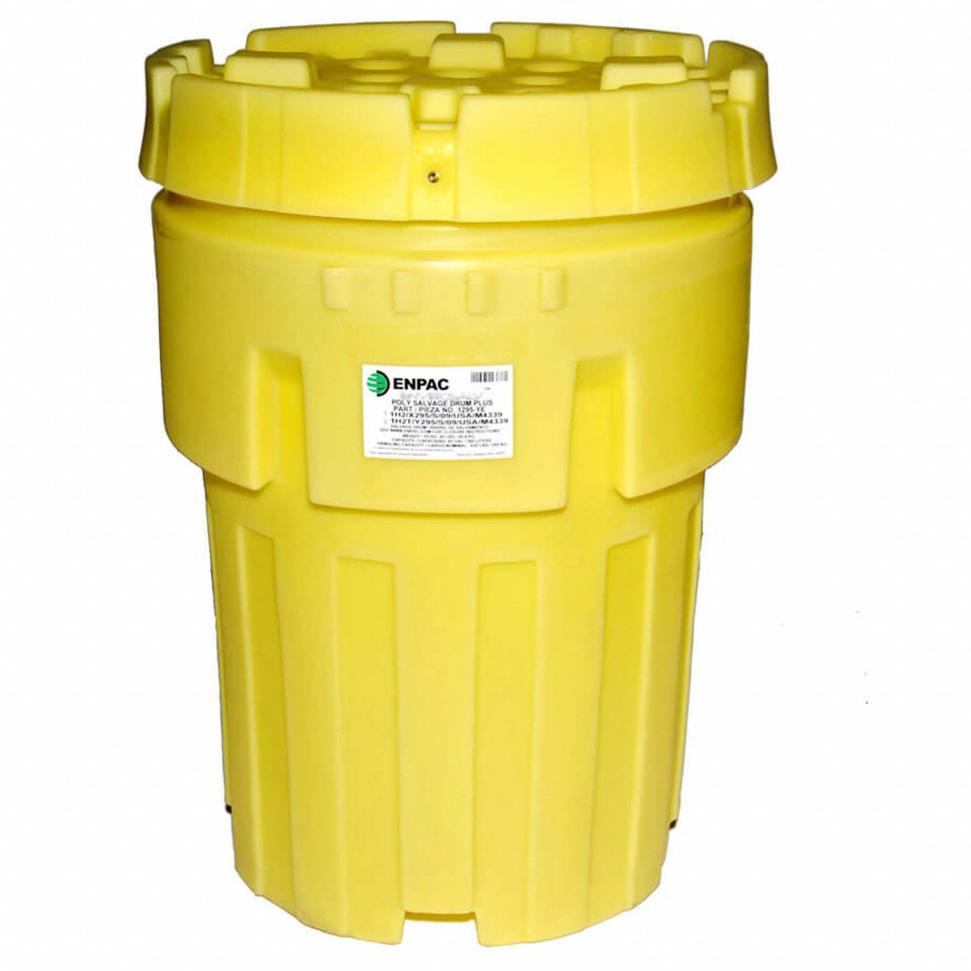 SALVAGE DRUM, POLYETHYLENE, 95 GAL, SCREW-ON LID, UNLINED/NO INTERIOR COATING, SALVAGE DRUM