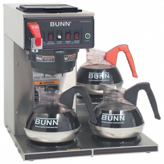 BUNN, 64 fl oz Max Brewing Capacity, 3.9 gph Brewing Rate, Automatic ...