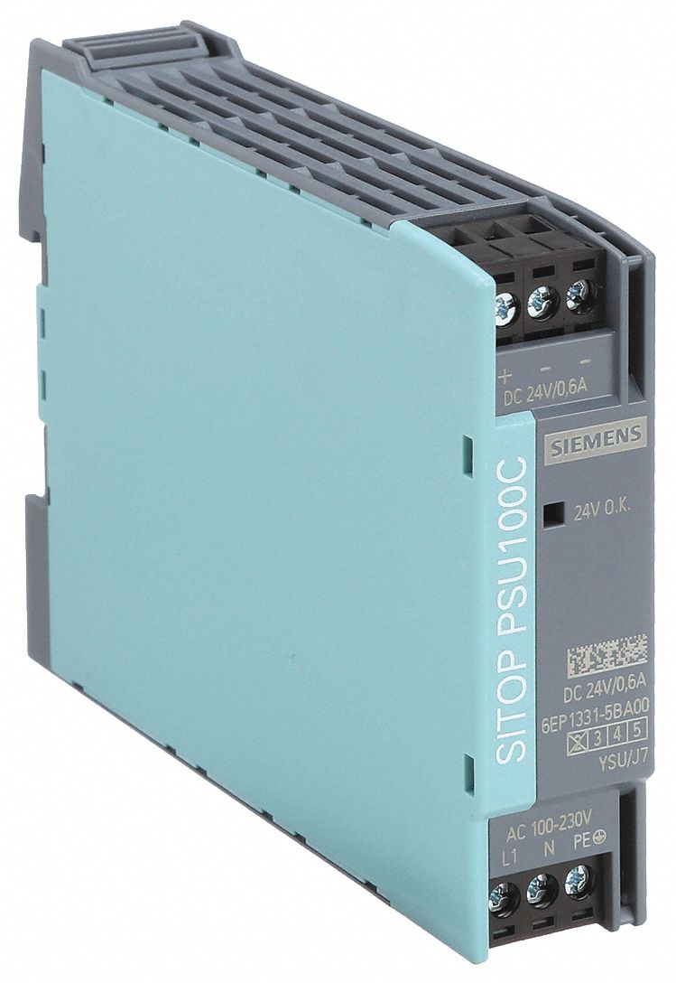 DC Power Supply: DIN Rail, 14 W Output Power - Rated, 0.6 A Current - Output, Single Phase