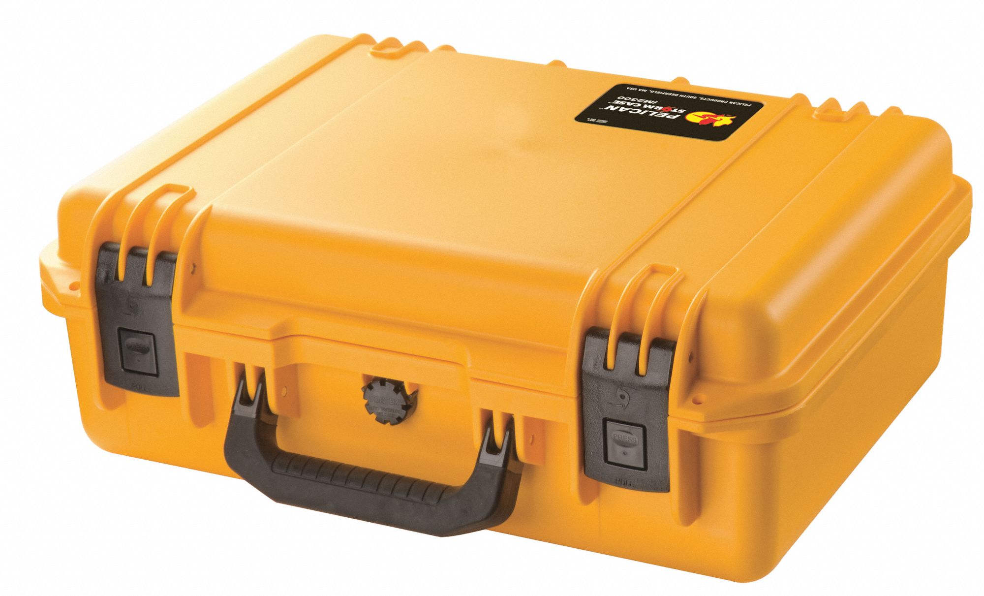 PROTECTIVE CASE, 11¾ IN X 17 IN X 6¼ IN INSIDE, YELLOW, STATIONARY, NO FOAM INCLUDED