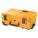 PROTECTIVE CASE, 11½ IN X 20½ IN X 7¼ IN INSIDE, YELLOW, MOBILE, NO FOAM INCLUDED