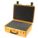 PROTECTIVE CASE, 14 IN X 20 IN X 7¾ IN INSIDE, FLAT/PICK AND PLUCK/SOLID, YELLOW, PLASTIC