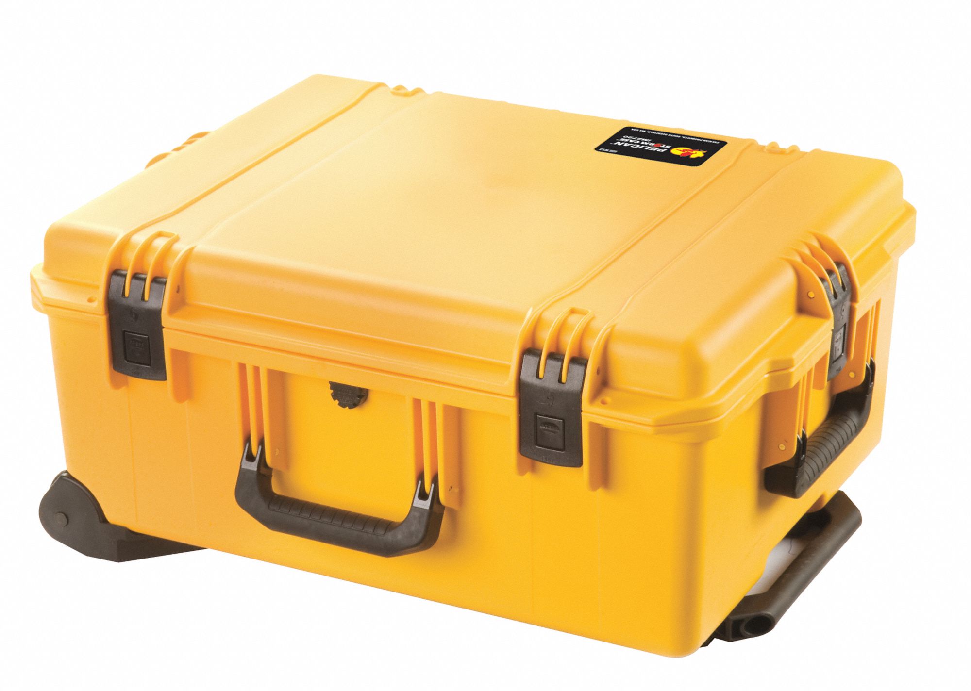 PROTECTIVE CASE, 17 IN X 22 IN X 10 IN INSIDE, YELLOW, MOBILE, NO FOAM INCLUDED, 16 LB W