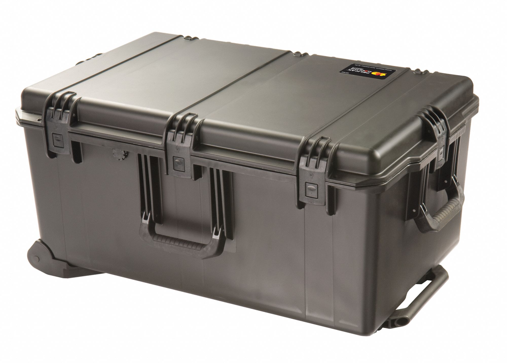 PROTECTIVE CASE, 18 IN X 29 IN X 13¾ IN INSIDE, BLACK, MOBILE, NO FOAM INCLUDED, 22 LB W