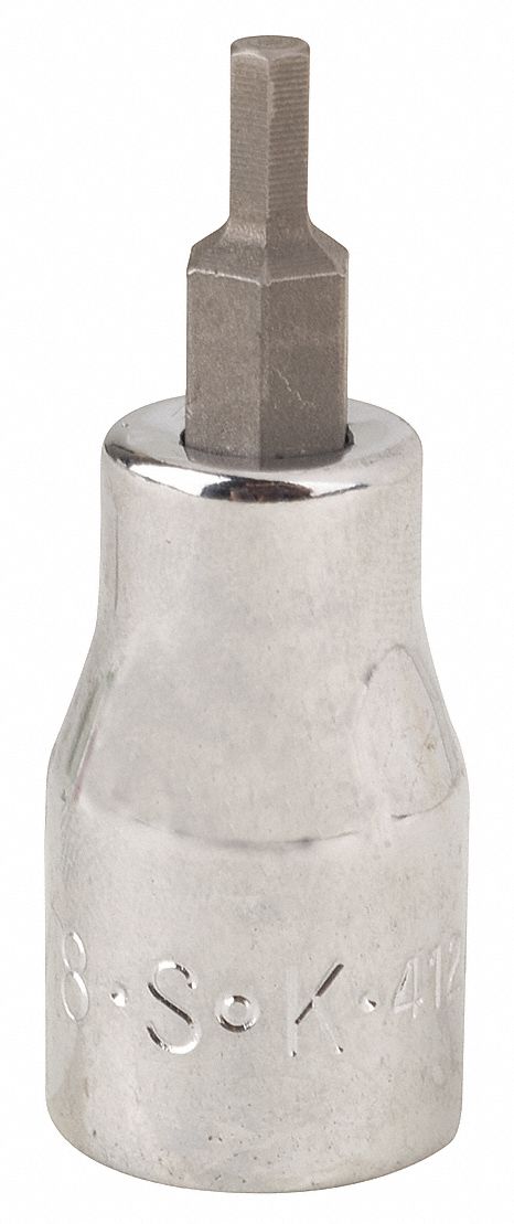 SOCKET BIT,3/8 IN. DR,1/8 IN. HEX