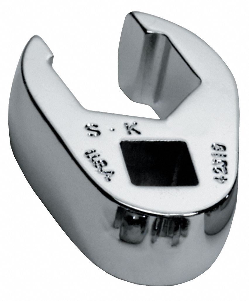 SK PROFESSIONAL TOOLS Crowfoot Socket Wrench, Alloy Steel, Chrome, 3/8 ...