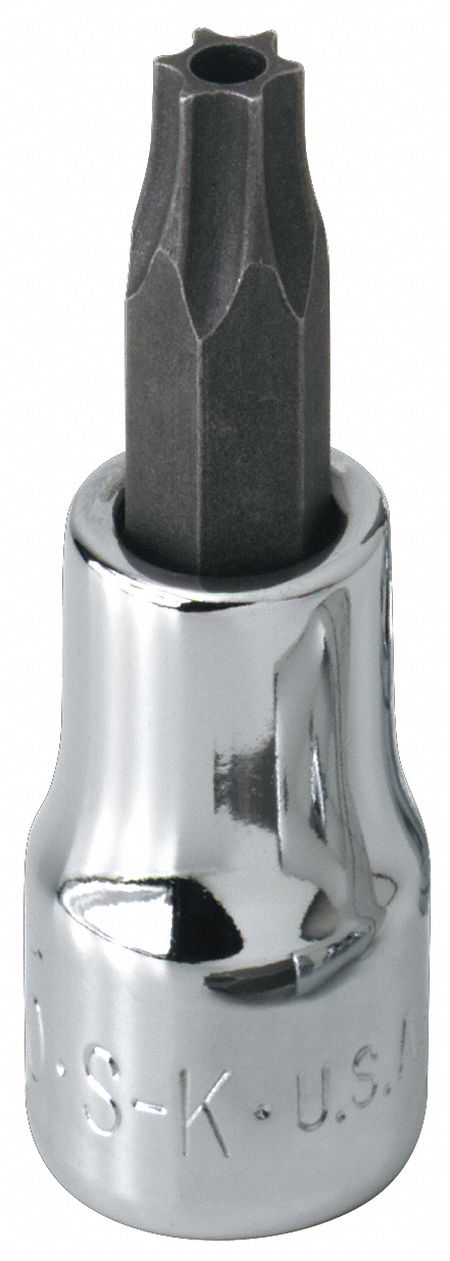 SOCKET,TAMPER PROOF TORX,1/4 DR,T27