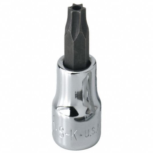 SK PROFESSIONAL TOOLS Socket Bit: 3/8 in Drive Size, Tamper Resistant Torx  Tip, T55 Tip Size, Torx