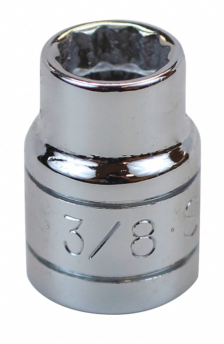 SOCKET,3/8 IN. DR,3/8 IN.,12 PT.