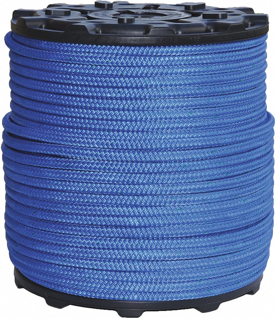  Cuerda trenzada de poliéster de 1/2 pulgada x 50 pies, cuerda  negra de baja elasticidad, alta resistencia a los rayos UV y a la abrasión,  cuerda resistente para tirar de camping