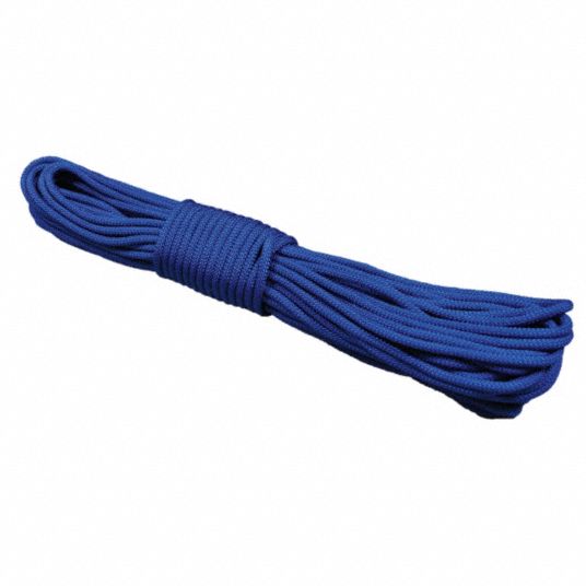 All Gear Aguh3850 Rope,PPL,Braided,3/8 in. Dia.,50 ft. L, Blue