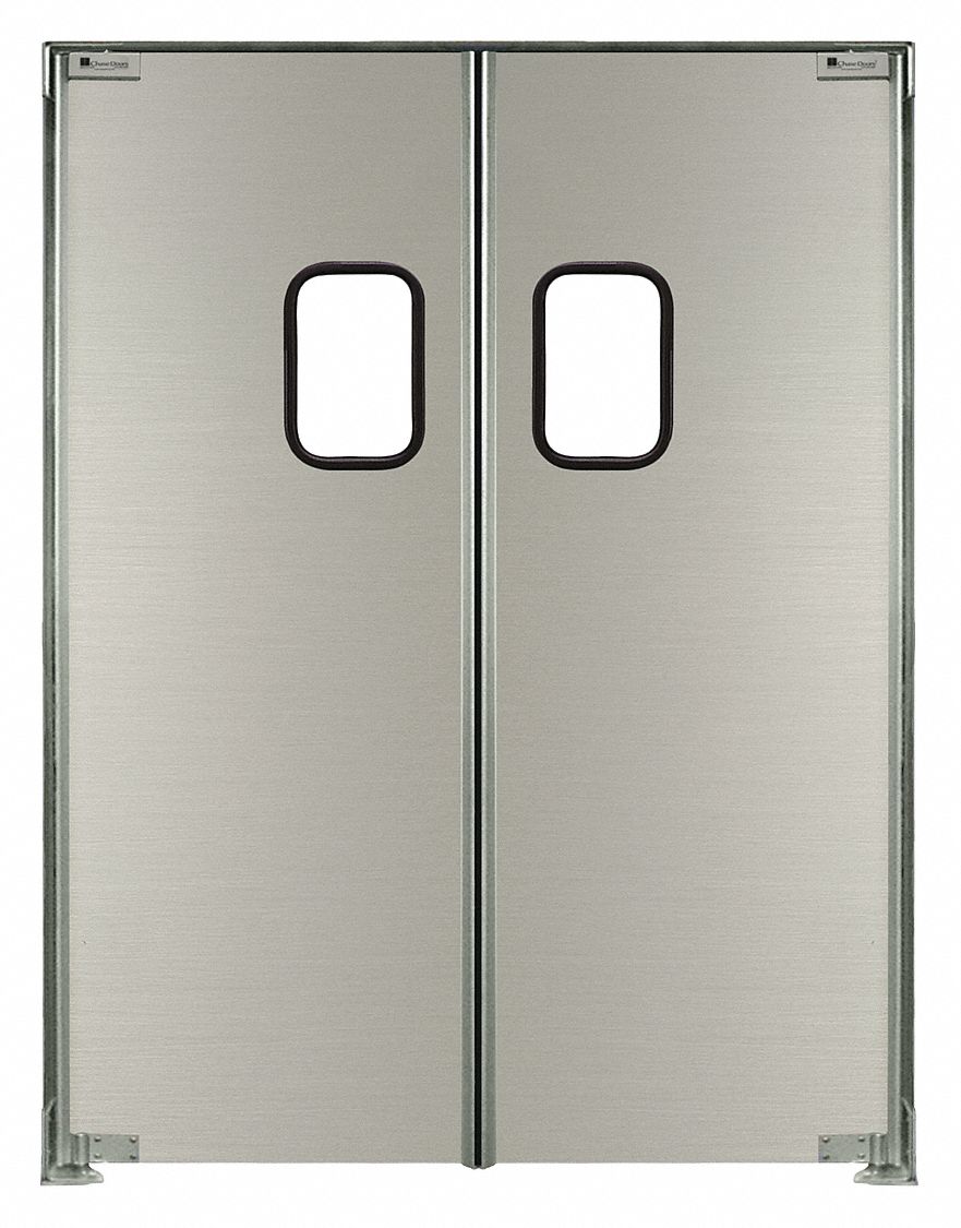 SWINGING DOOR,7 X 6 FT,ALUMINUM,PR