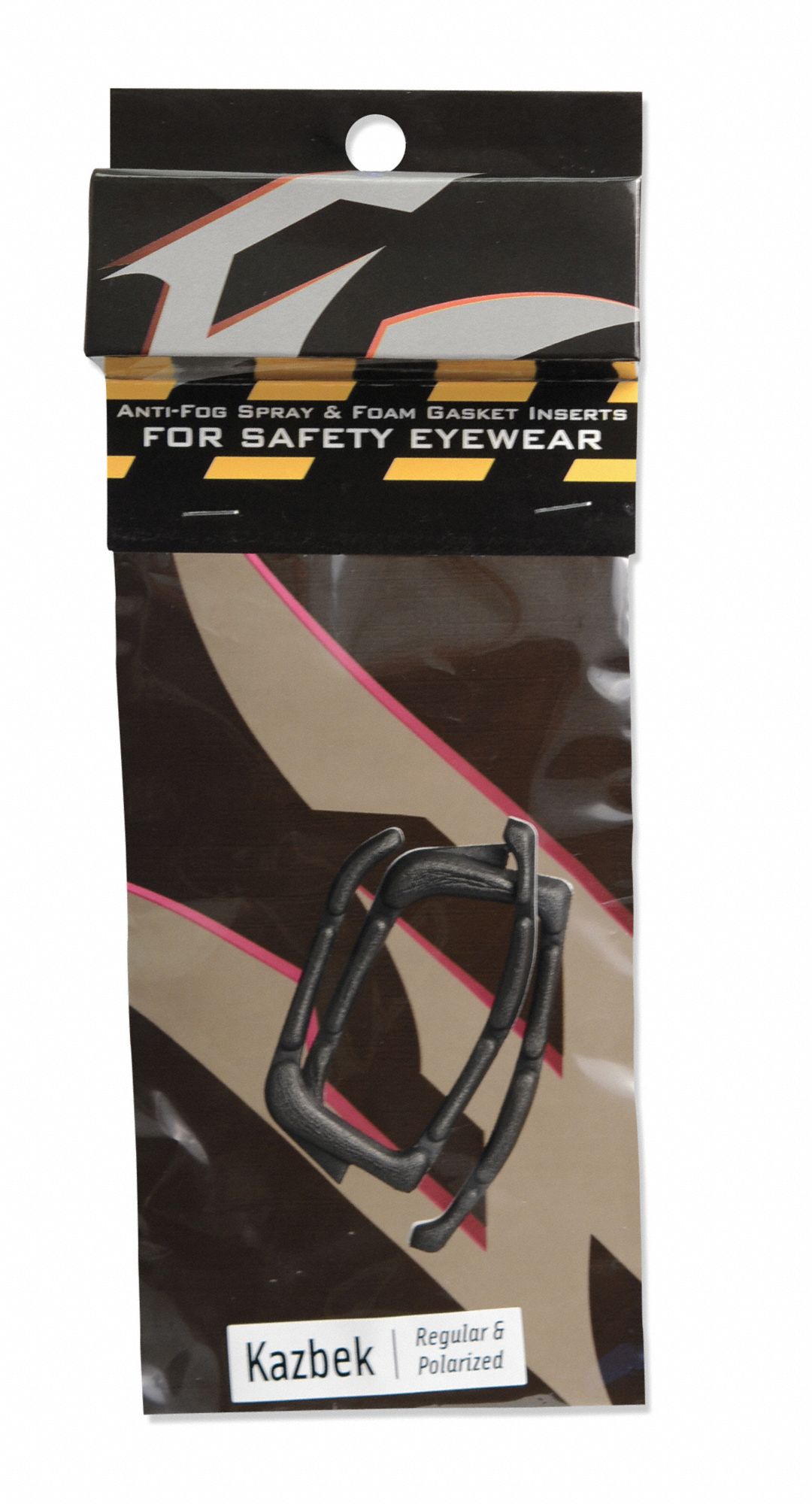 EDGE EYEWEAR Safety Glasses Foam Gasket Kit Kazbek, Black 12A768