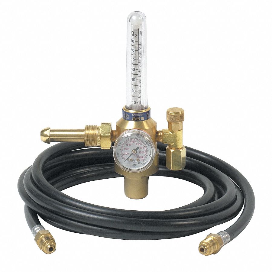 HARRIS 355 Series Flowmeter Regulator, 20 to 3000 psi, 1.500", Argon
