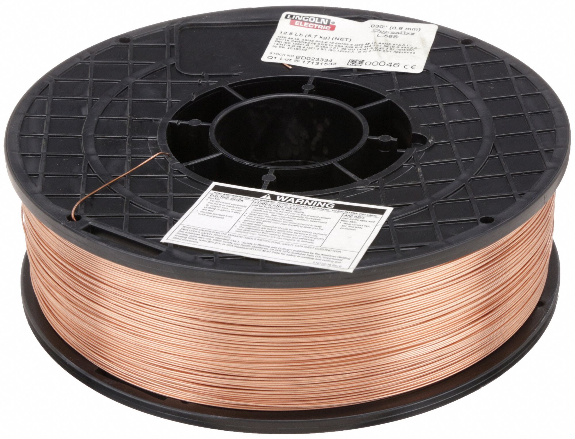 LINCOLN ELECTRIC, Carbon Steel, ER70S-6, MIG Welding Wire - 12C092