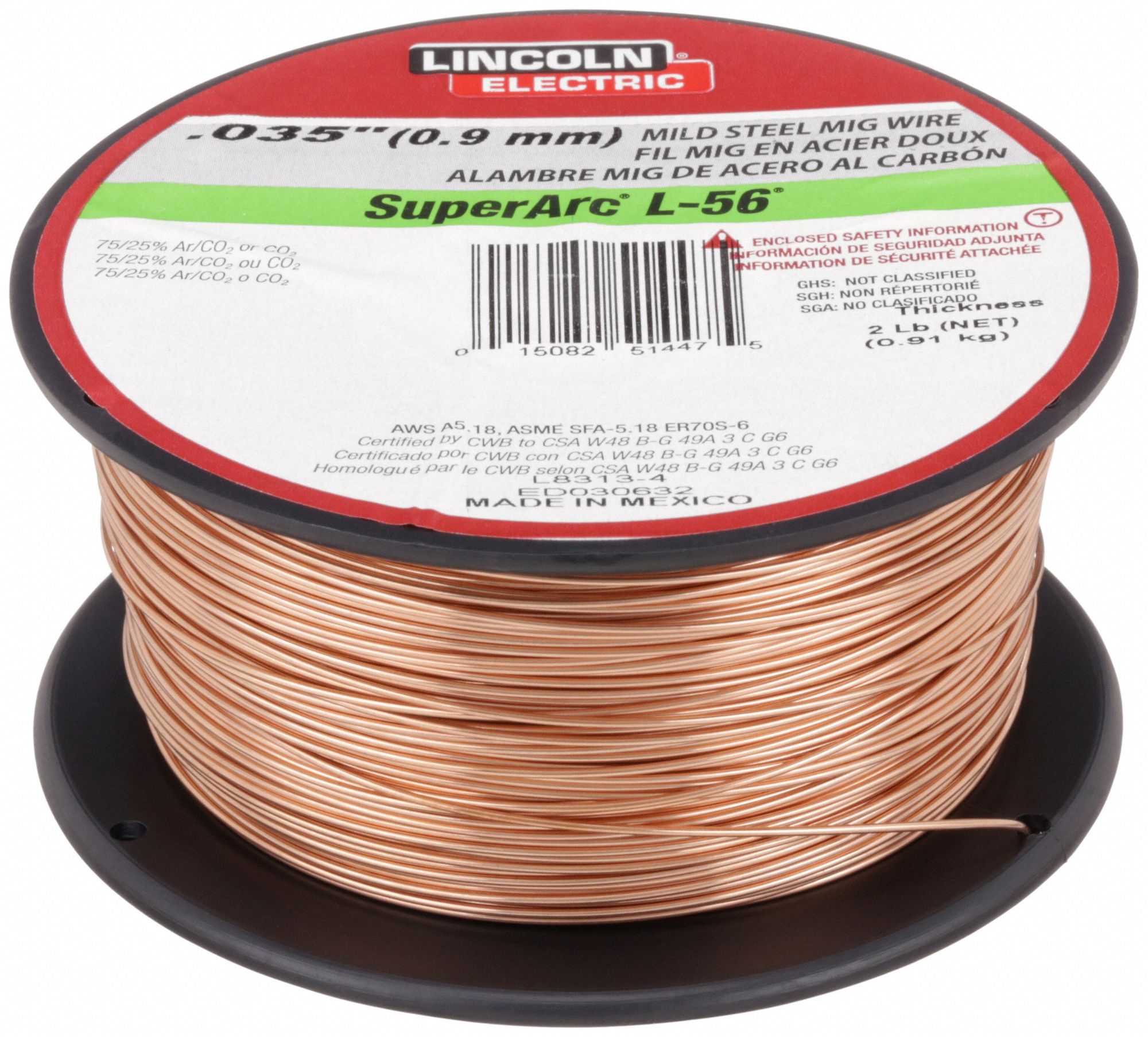 Hobart 0.030 In. ER 70S-6 Carbon Steel Solid Welding Wire, 2 Lb - Foto 8
