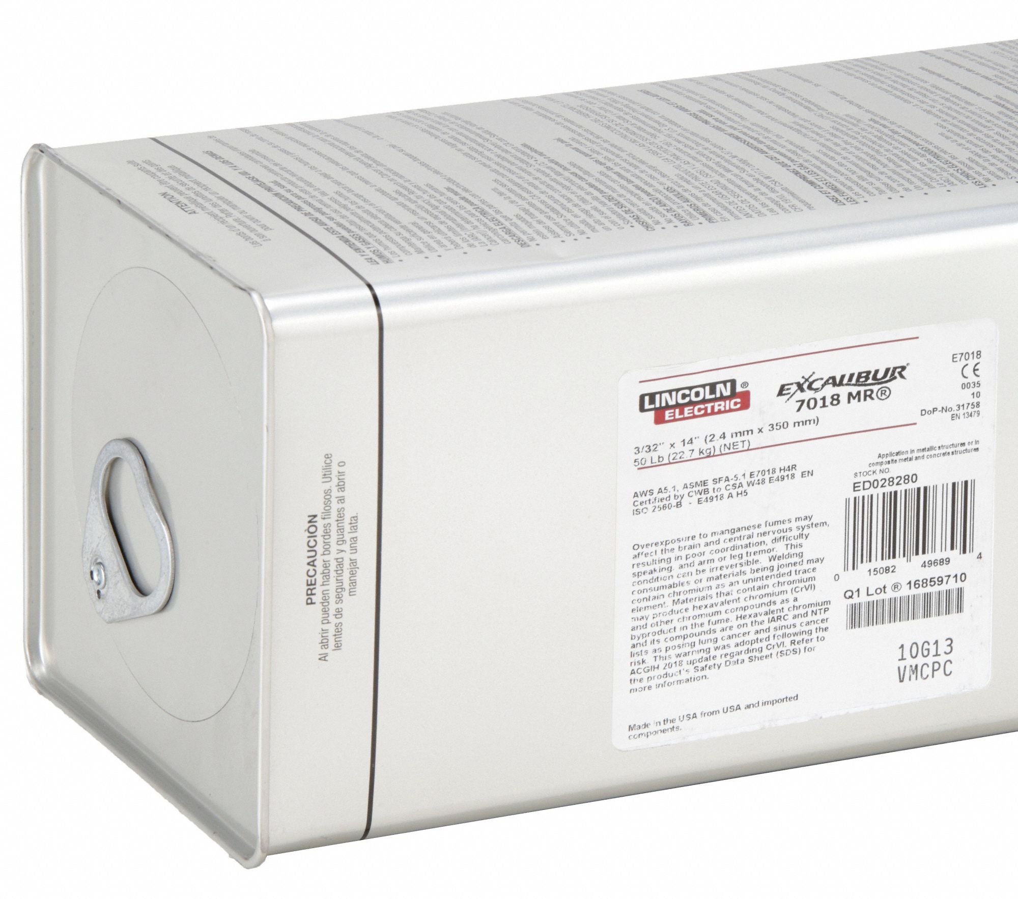 EXCALIBUR® 7018 XMR™ 3/32 10LB Cans 30Lb Master FREE, 55 OFF