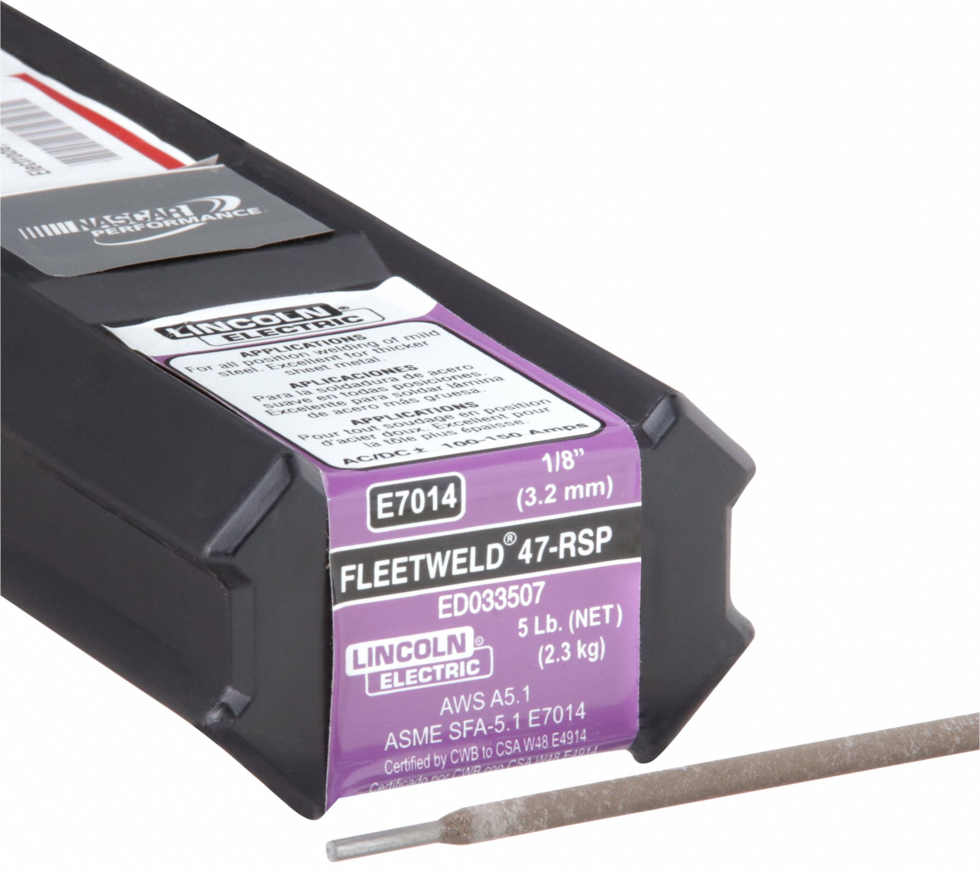 STICK ELECTRODE,1/8 IN DIA,14 IN L,5 LB