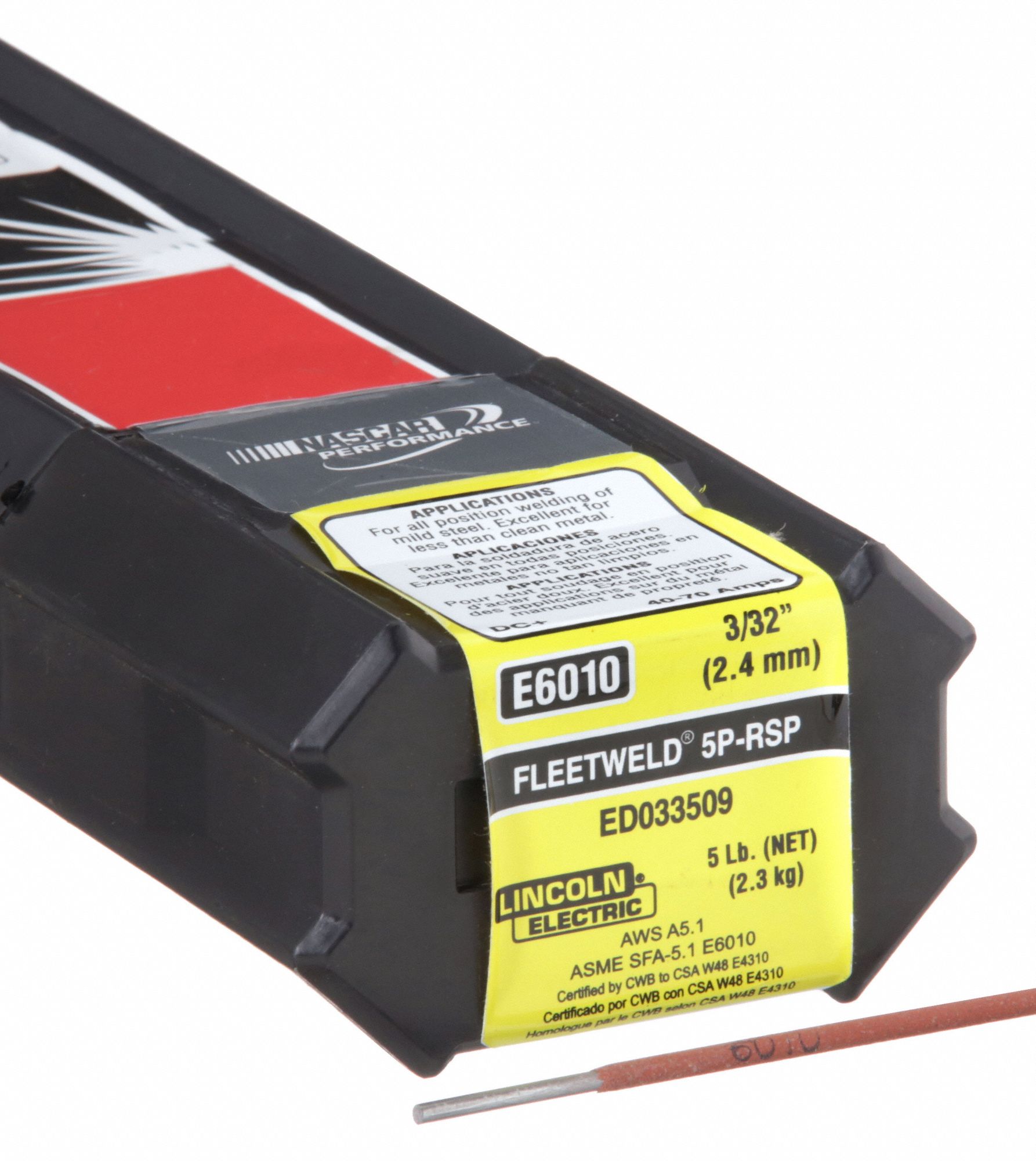 STICK ELECTRODE,3/32 IN DIA,12 IN L,5 LB
