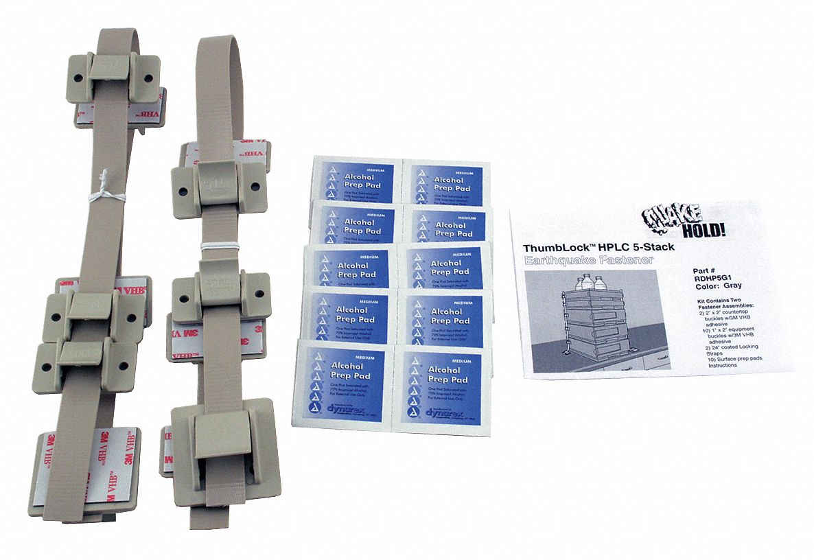 HPLC 5-Stack Fastener Kit: Nylon, Item to Item Bracing, Screw (Fixture) /Adhesive (Surface) Mount