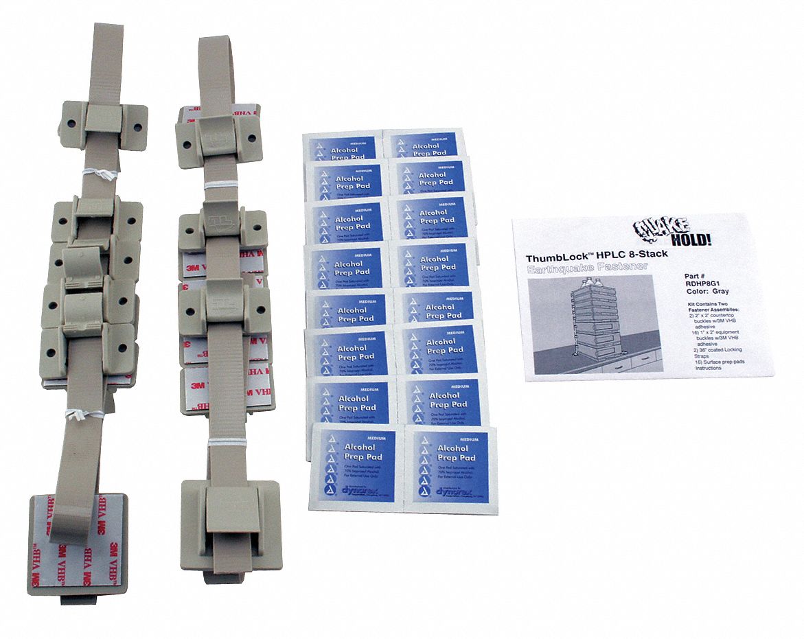 HPLC 8-Stack Fastener Kit: Nylon, Item to Item Bracing, Screw (Fixture) /Adhesive (Surface) Mount