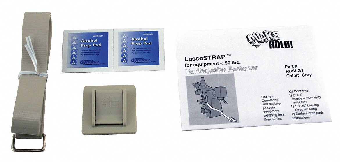Lasso Strap Fastener: 50 lb Wt Capacity, Nylon, Item to Item Bracing