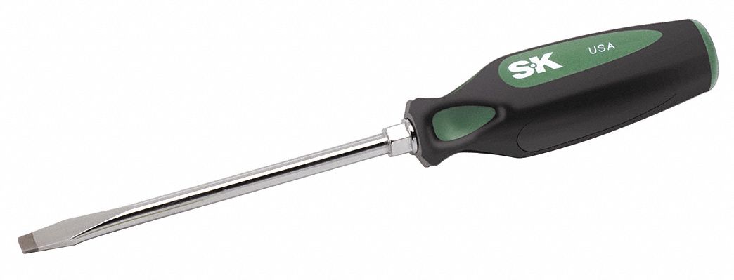 Screwdriver, Slotted, 5/16x6", Round w/Hex