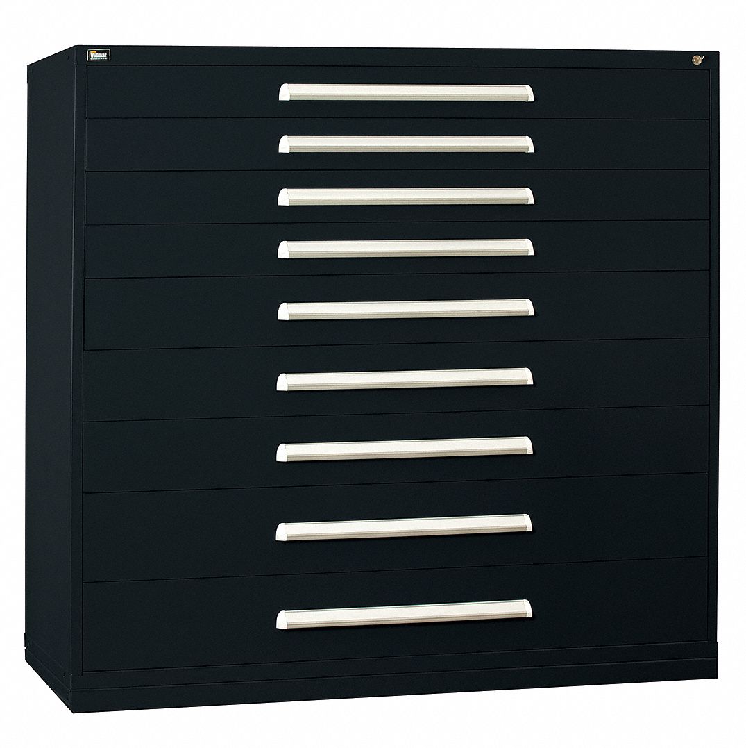 VIDMAR, 60 in x 27 3/4 in x 59 in, 9 Drawers, Modular Drawer 12C790RP3544ALBK Grainger